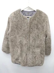 ◇ ⊇ devirock デビロック リバーシブル キッズ 子供服 長袖 ジャケット サイズ160 ダークグレー グレージュ系 男の子 P  【1409090007477】