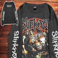 長袖 Tシャツ ロンT スリップノット Slipknot 黒 tee ティーシャツ バンド ロック ツアー ライブ 映画 ムービー キャラ 両面 プリント 派手 奇抜 古着 ビンテージ vintage メタル ラッパー アーティスト 2980 p10