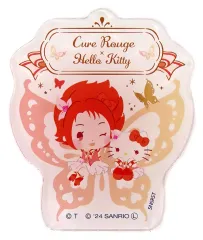【中古】バッジ・ビンズ キュアルージュ×ハローキティ(上部名前) 「アクリルクリップバッジコレクション Yes!プリキュア5GoGo!×サンリオキャラクターズ」