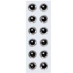 【特価商品】シルバー 6mm 3Dアイシール Bassday(バスデイ)