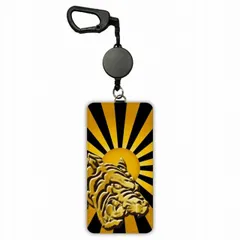  パスケース 定期入れ 子供用 リール付き ICカード 高校生 学生 社会人 通勤 便利 伸びる リール カード入れ 2枚収納 日章旗 旭日旗 虎 タイガー 31091