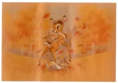 【中古】原画イラストボード 読売新聞 2022年 額絵シリーズ ディズニーキャラクターアートコレクション第9集 バンビ