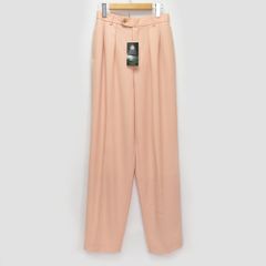 新品 NEWYORKER ニューヨーカー レディース パンツ スラックス  タック ピンク ベージュ 薄手 夏 日本製 グリーンタグ 緑タグ レトロ ビンテージ デッドストック