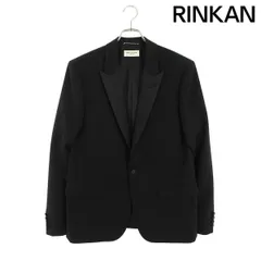 名作 エディ期 サンローラン テーラード スモーキングジャケット 1B 44 黒 国内発送】SAINT LAURENT スモーキングジャケット (Saint