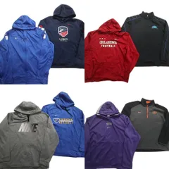 古着卸 まとめ売り ナイキ NIKE ポリエステル素材 スウェット 8枚セット (メンズ XL /2XL ) チームロゴ プルオーバー 中古 古着 NC4107