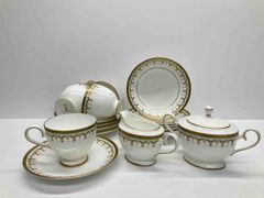 ノリタケ アイボリーチャイナ 金彩レース スープカップ 皿 6客セット 