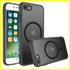 iphone se ケース iphone se3 ケース iphone se2 ケース スマホカバー マット半透明 マグネット搭載 ワイヤレス充電 耐衝撃 指紋防止 滑り止め 米軍MIL規格・Magsafe対応 アイフォンse2 se3 7 8 用カバー 4.