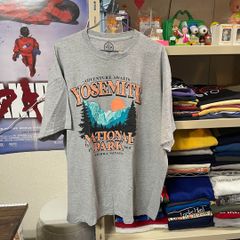 良品 古着 プリント Tシャツ グレー 半袖 2XL 肩落ちシルエット アメカジ BIGサイズ オーバサイズで着てもOK YOSEMITE