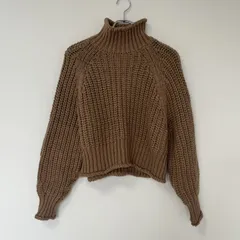 【H&M】エイチアンドエム　ニット　トップス　ブラウン　タートルネック　厚手　長袖　レディース