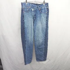 ◇ Θ ウィム ガゼット 綿100% 日本製　カジュアル系 フロントボタン仕様デニムパンツ サイズ36 ブルー系 レディース E  【1507030002329】