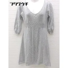 ◇ prideglide プライドグライド コットン ニット 七分袖 膝丈 ワンピース サイズ38 グレー レディース 【中古】 【1002801616670】のサムネイル