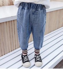 サルエル風　ジーンズ　パンツ　男の子　ウエストゴム