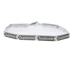 シュプリーム SUPREME ×Jacob&Co ジェイコブ 23SS Logo Link Bracelet ロゴ リンク ブレスレット M/L 925 シルバー ブランド古着ベクトル 中古 ☆AA★▲■ 230726のサムネイル