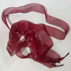 靴ひも　靴紐　リボン　ワインレッド　90ｃｍ　幅2.5ｃｍ　2本組