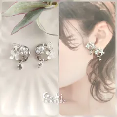 シルバーお花✿*:ミニ♪ピアスorイヤリング♪ハンドメイド