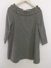 ◇ YLANG YLANG メランジ調 バックジップ 長袖 ミニ ワンピース グレー ブラック マルチ レディース P  【中古】 【1210040003704】のサムネイル