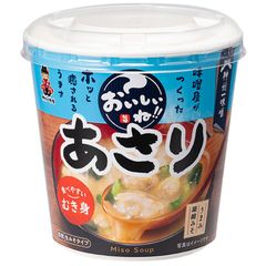 【12個 】 神州一味噌 おいしいね!! あさり  カップみそ汁 カップ 生みそ 即席みそ汁 レトルト 味噌汁 常備品