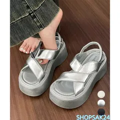 厚底サンダル クロスベルト レディース夏673