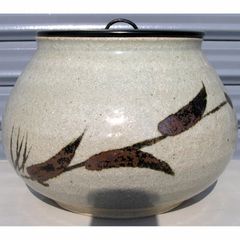 濱田庄司 浜田庄司 地掛鉄絵花瓶 人間国宝 益子焼 - メルカリ