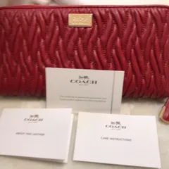 コーチ ラウンド長財布 COACH マディソン ギャザードツイストレザー