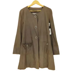 【ポニョ】 ナスコンディーノ☆ディアスキン　鹿革　バイカラー　レザーコート ポニョ】 ナスコンディーノ☆ディアスキン 鹿革 バイカラー