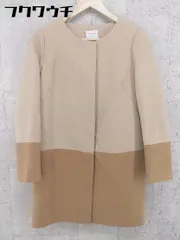 ■ SENSE OF PLACE by URBAN RESEARCH 長袖 ノーカラー コート サイズ36 ベージュ レディース 【中古】 【1002798515789】