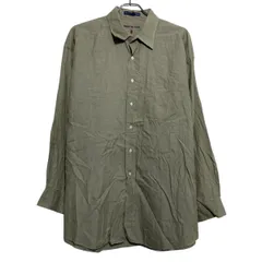 TOMMY HILFIGER 長袖 無地シャツ トミーフィルフィガー XL~ モスグリーン ビッグサイズ ポケット 古着卸 アメリカ仕入 a611-6965のサムネイル