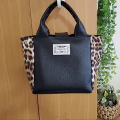 【新作】　2way⭐リアル豹柄⭐シボフェイクレザー⭐ミニトートバッグ