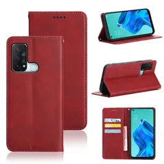 OPPO Reno5 A ケース 手帳型 OPPO Reno 5A 手帳型ケース Reno5 A スマホケース カバー 手帳型 PUレザー カード収納 財布型 耐衝撃 ケース マグネット スタンド機能付き 5色(OPPO Reno5A ケース 手帳型) (レッ