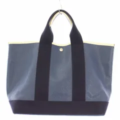 トプカピ TOPKAPI スコッチグレインネオレザーA4トートバッグ ハンドバッグ フェイクレザー 切替 紺 ネイビー /BB