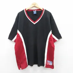 XL/古着 チャンピオン champion 半袖 ビンテージ Tシャツ メンズ 90s 無地 マルチカラー 大きいサイズ コットン Vネック 黒他 ブラック spe