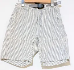 【中古】 GRAMICCI メンズショートパンツ S GRAMICCI × Lee × nano universe/ショートパンツ/S/白 ホワイト/ストライプ/LM3744
