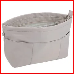 【早期対応】S バッグインバッグ 大きめ 4 5 5 横型 ナイロン バックインバック レディース メンズ インナーバッグ 自立 軽量 大容量 整理 収納バッグ ファスナー付き トートバッグ用     4色 グレー XL