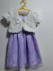 motherways　すみれの花咲くワンピースドレスとボレロ　120センチ