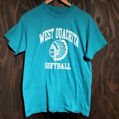【希少】WEST OUACHITA SOFTBALL Tシャツ #emilystrong 背番号17 ターコイズ GILDAN ドライブレンド Mサイズ 部活 チームウェア アメカジ 古着