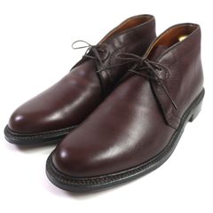 極美品▼ALDEN オールデン 14714 レザーソウル別注 レザーチャッカブーツ アンクルブーツ バーガンディー 8 箱付き USA製 メンズ