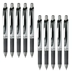 【新着商品】ぺんてる ゲルインキボールペン エナージェル BL77-A 0.7黒 10本