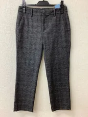 ザラ　すみ黒や茶色のチェック ストレッチパンツ