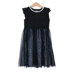 エニィファム ワンピース トップス ノースリーブ ドレス フォーマル キッズ 女の子用 120サイズ 紺×青 anyFAM 【中古】