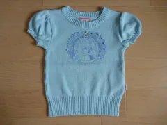 メゾピアノ mezzo piano 子供服 アリス 半袖 ニット 秋 冬 S 110cm ★3 キッズ 【中古】 ユーズド 女の子 女児 ガールズ ブランド USED アウトレット リサイクル 古着 子ども服 こども服 子供 子ども