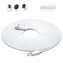 【迅速発送】マイクロusbケーブル 5M micro usb 電源ケーブル 防犯監視カメラの給電用 USB A - microB オスオス ATOM Cam 2/YESKAMO/Wyze Cam Pan/Nest Cam/XIAOMI/IMOU/EZVIZ/B