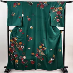 小紋　ベージュ×若竹色の染分けに枝垂れ桜模様　逸品 フィルムカメラ・一眼レフ・二眼レフ・色々まとめ売り・アイレベル