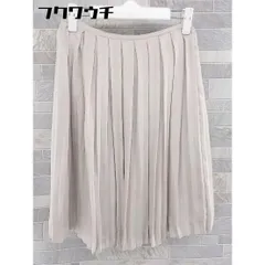 ◇ green label relaxing UNITED ARROWS サイドジップ 膝丈 プリーツ スカート サイズ36 ライトベージュ レディース 【中古】 【1104120004074】