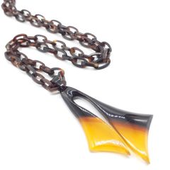 ネックレス べっ甲 鼈甲 べっこう チェーン 天然