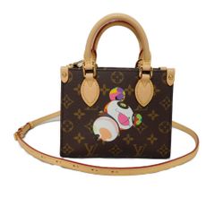 LOUIS VUITTON ルイ・ヴィトン LV×TM オンザゴー BB 村上隆 LVロゴ フラワー マルチカラー 2WAY ショルダーバッグ クロスボディ RFID ICチップ 未使用 モノグラム パンダ カワイイピンク トートバッグ M13668