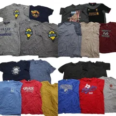 古着卸 まとめ売り カラーmix プリント 半袖Tシャツ 20枚セット (メンズ 3XL ) ナイキ リアルツリー ラグラン 星条旗 中古 古着 MZ7895