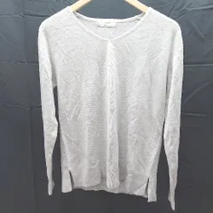 ◇ cepo セポ Vネック シンプル 薄手 綺麗め スリット 長袖 ニット セーター サイズF ライトブルー レディース E  【1303290009944】