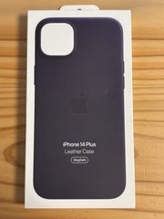 新品未開封 Apple MagSafe対応iPhone 14 Plusレザーケース - インク ​​​​​​​ 未使用品