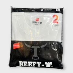 Hanes Beefy Crew Neck T-Shirt 2P 新品未開封 ヘインズ ビーフィー Tシャツ 男女兼用 2枚組 Mサイズ ホワイト半袖 無地