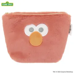 セサミストリート コスメポーチ 台形ポーチ SESAME STREET FACE FUR エルモ エフエービージャパン 小物入れ ギフト雑貨 キャラクター グッズ 